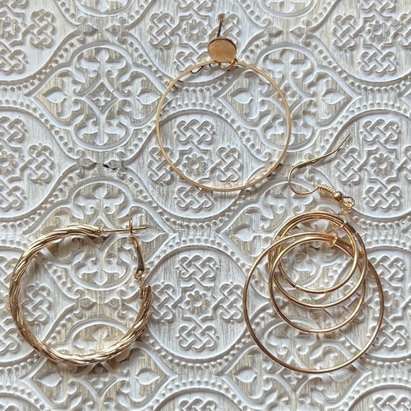 SALE💚 any 3 for $18 💚 Statement Dangle Earrings Gold Tortoise Acrylic Resin - Picture 1 of 1